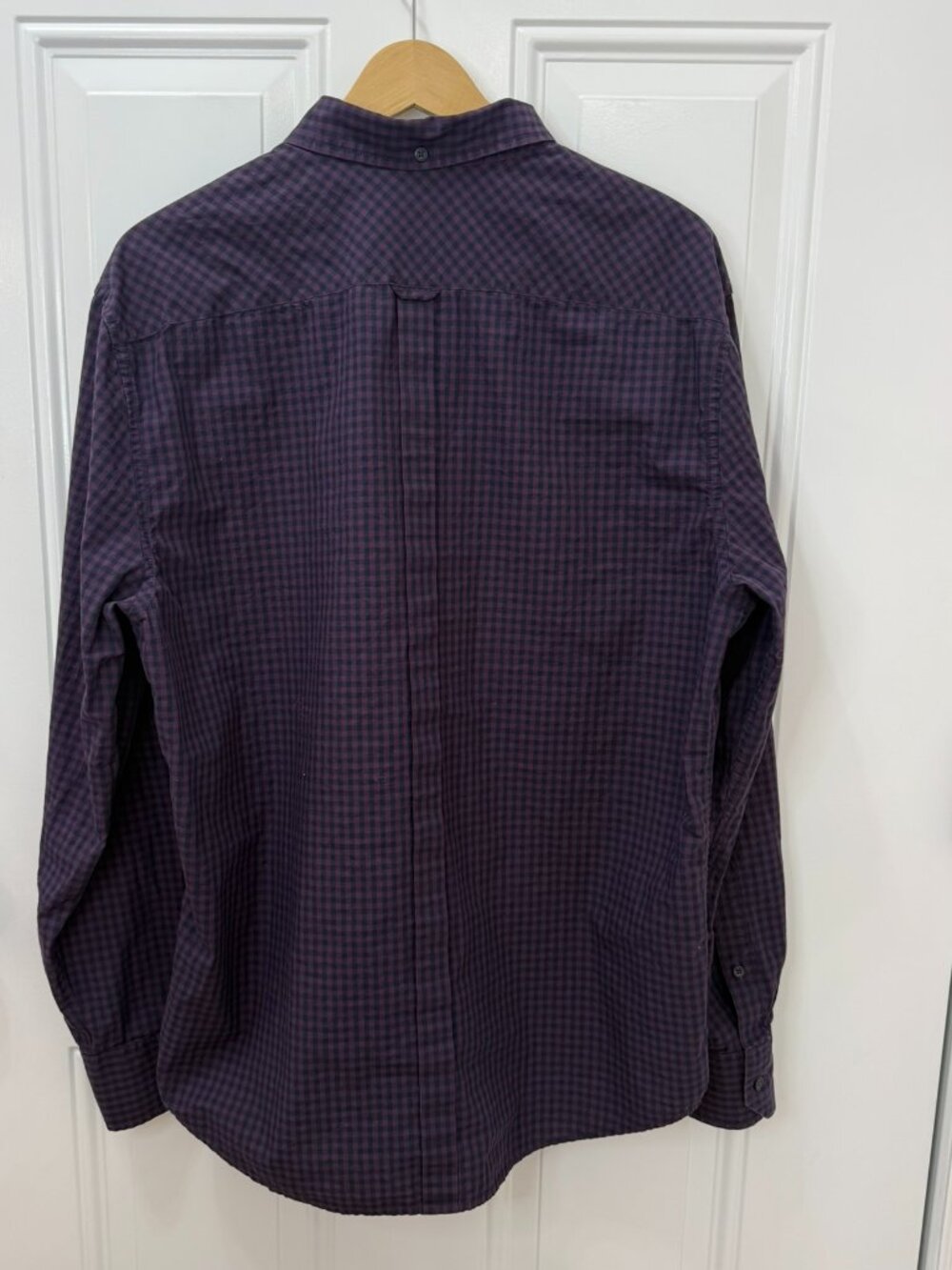Ben Sherman Original Gingham Button-Down Shirt Purple Navy XXL - Picture 3 of 8